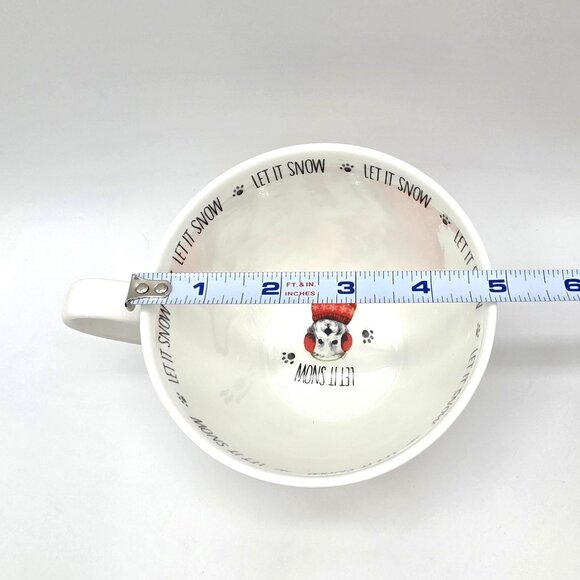 Portobello Dogs in Sweaters "Let it Snow" Multicolor Bone China Tea Coffee Mug - Picture 8 of 8